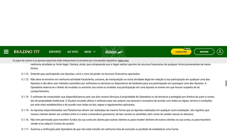 Cláusula do contrato sobre ganhos acima de dez mil reais