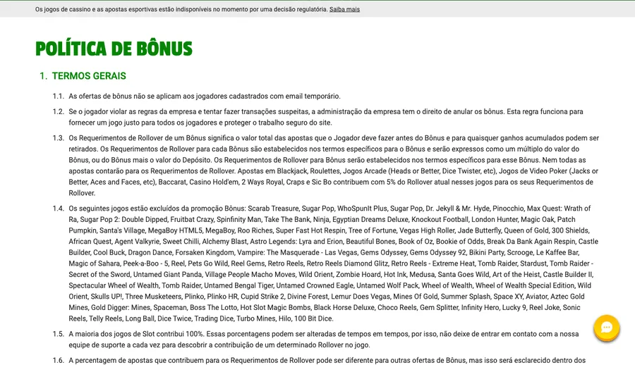 Política de bônus do Brazino777 na página oficial